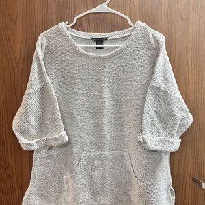 Robert Louis Cream Textured Knit Top